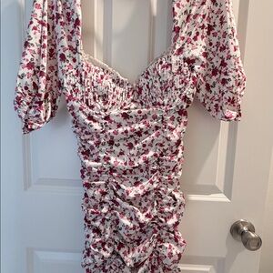 For Love & Lemons Floral silky dress